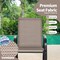 Brown, Black Rocking Chairs 2-Pack Outdoor Metal Frame Fabric Seat 330lbs
